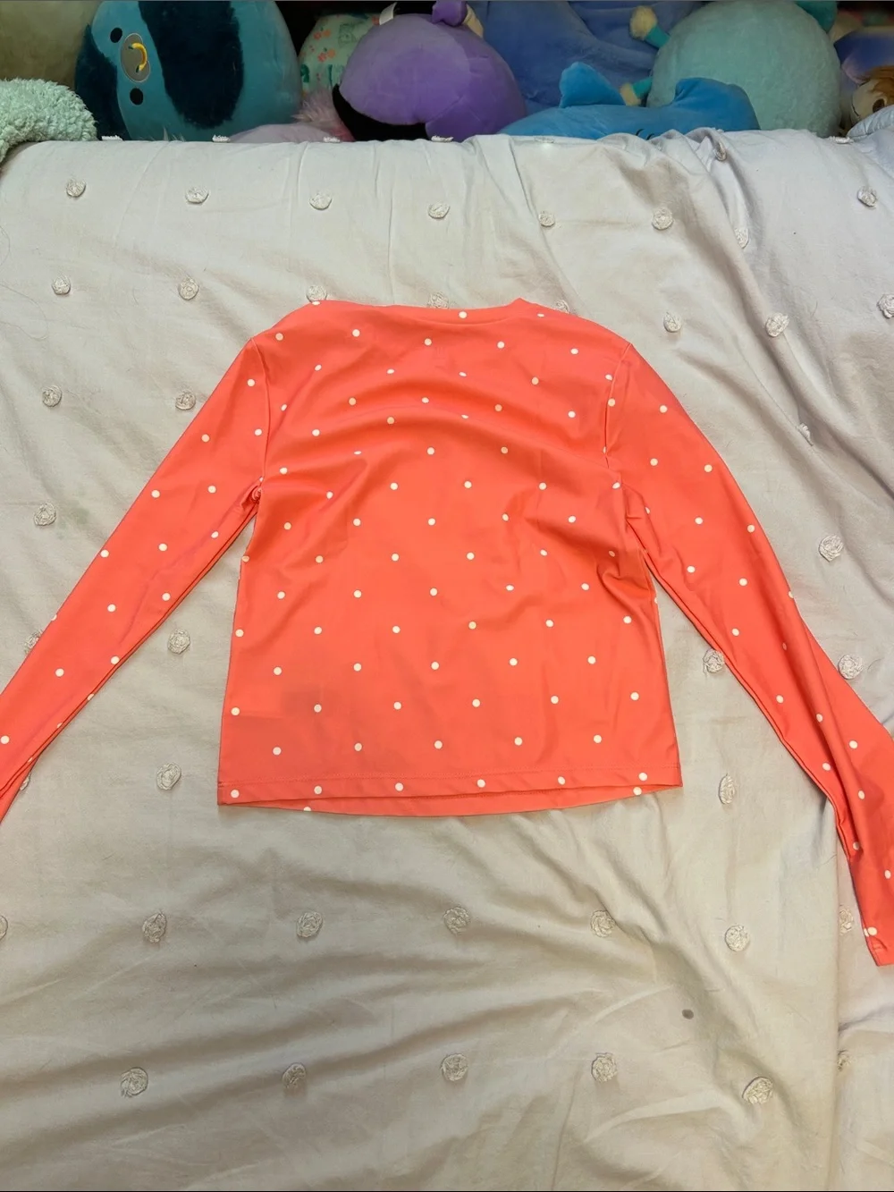 GAP Kids Coral Pink Polka Dot Long-Sleeve Rashguard Set